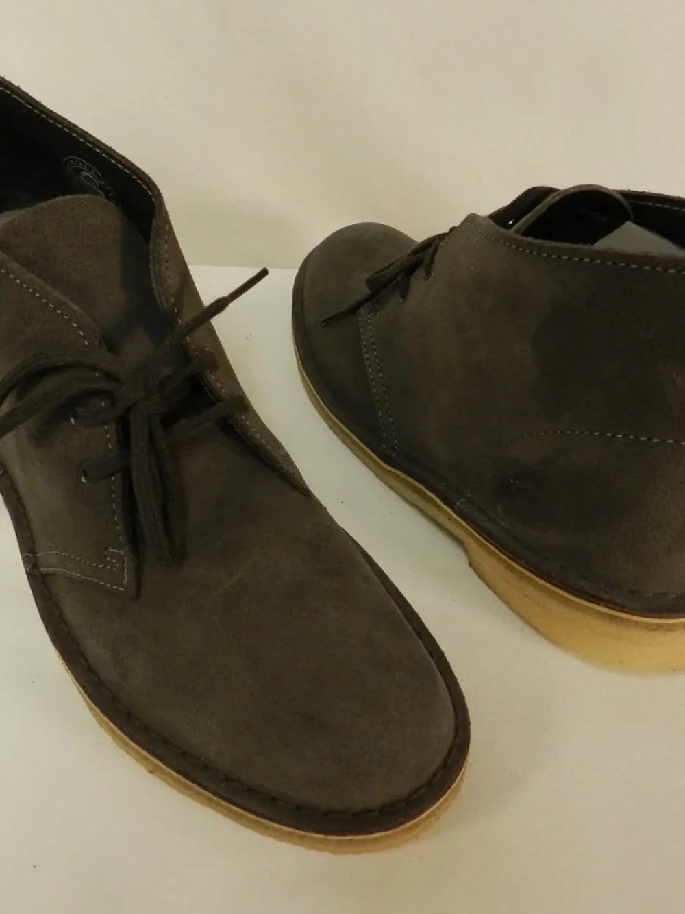 Clarks Suede Desert ankle boots Men lace up slate gray comfort classic Size Sz 7